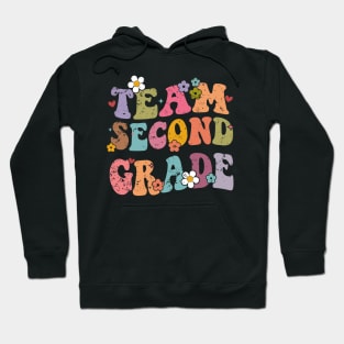 Team 2nd Grade Groovy Back to School Gifts Teacher Student Hoodie